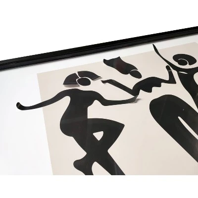 36" X 24" Paper Dolls 3D Collage Framed Art Black - Opalhouse™ Designed With Jungalow™ 4 36" X 24" Paper Dolls 3D Collage Framed Art Black - Opalhouse™ Designed With Jungalow™ - Image 2