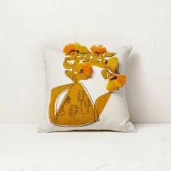 Floral Watering Pitcher Square Throw Pillow With Tassels - Opalhouse™ Designed With Jungalow™ 8 Floral Watering Pitcher Square Throw Pillow With Tassels - Opalhouse™ Designed With Jungalow™ -Opalhouse GUEST 295bbf4a 7932 4570 9c93 22f266108cb5