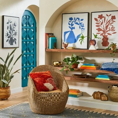 (Set Of 3) 24" X 30" Reductive Floral Framed Wall Canvas - Opalhouse™ Designed With Jungalow™ 3 (Set Of 3) 24" X 30" Reductive Floral Framed Wall Canvas - Opalhouse™ Designed With Jungalow™