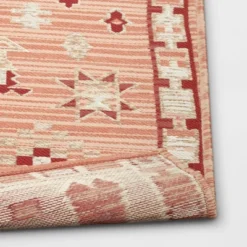 7'x10' Tapestry Rectangular Woven Outdoor Area Rug Red/Pink - Opalhouse™ -Opalhouse GUEST 77b641b6 dcd1 40f9 b161 7be739e1e714 1