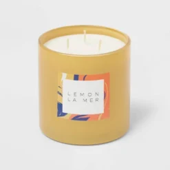 28oz Glass Lemon La Mer Candle Yellow - Opalhouse™ -Opalhouse GUEST b1590b0f a1cb 44b2 8426 3b29c15bcc57