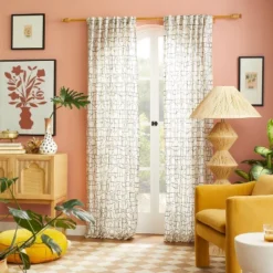 1pc Light Filtering Embroidery Bridges Window Curtain Panel White - Opalhouse™ Designed With Jungalow™ 9 1pc Light Filtering Embroidery Bridges Window Curtain Panel White - Opalhouse™ Designed With Jungalow™ -Opalhouse GUEST cc3504b0 8e79 4236 8d8b 7dc946df2b57 1
